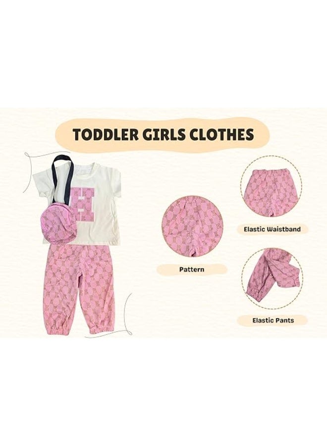 MINIIMODZ MINII MODZ HPL Pink Pouch Girl Pant Top Set with Sling Bag | Ethnic Inspired Clothes | Ethnic Sets for Girls | Best Gift for Diwali - Image 4